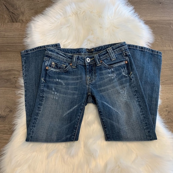 Miss Me JF4408 Distressed Stitching Crops - Picture 3 of 6